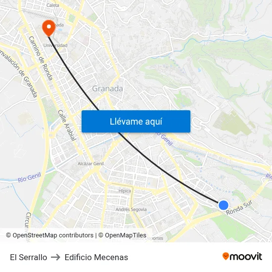 El Serrallo to Edificio Mecenas map