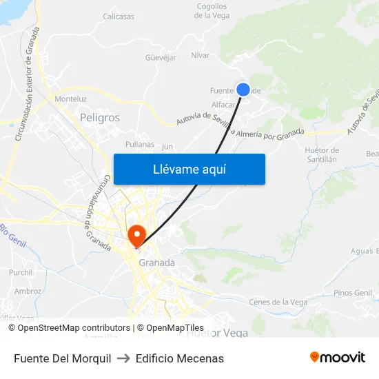 Fuente Del Morquil to Edificio Mecenas map