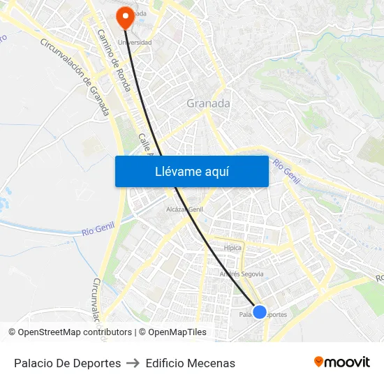 Palacio De Deportes to Edificio Mecenas map