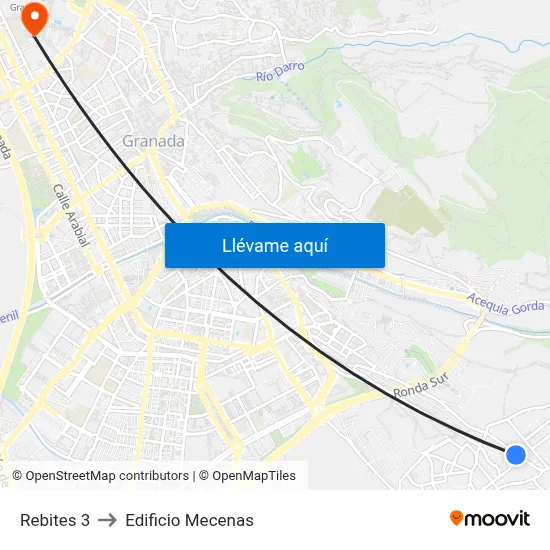 Rebites 3 to Edificio Mecenas map