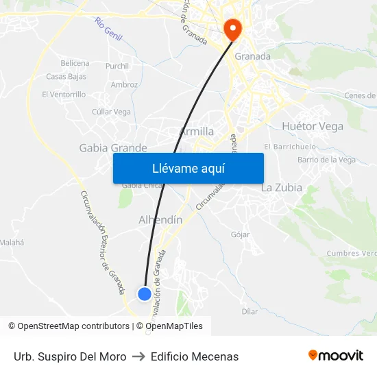 Urb. Suspiro Del Moro to Edificio Mecenas map