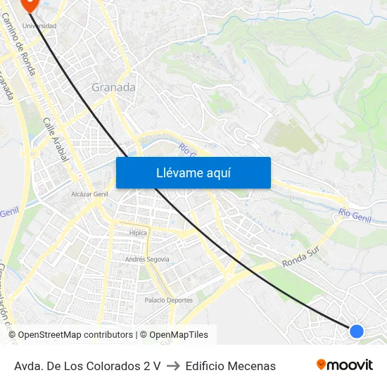 Avda. De Los Colorados 2 V to Edificio Mecenas map