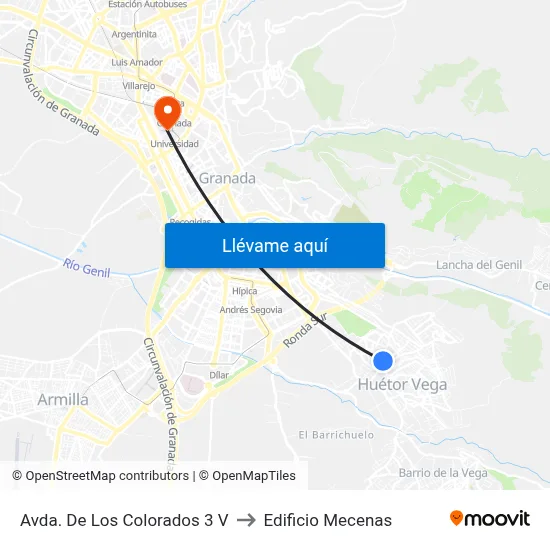 Avda. De Los Colorados 3 V to Edificio Mecenas map