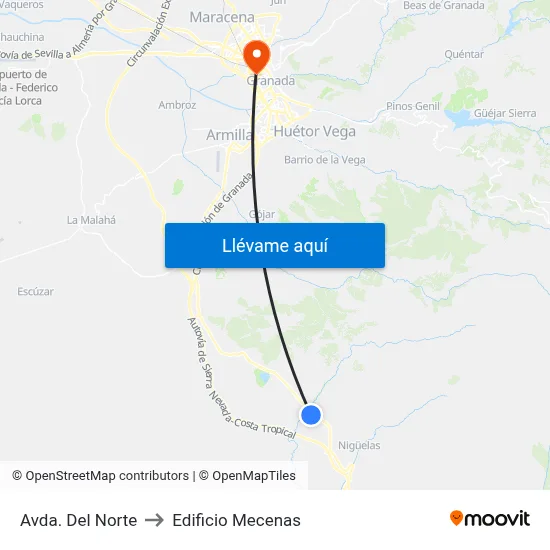 Avda. Del Norte to Edificio Mecenas map