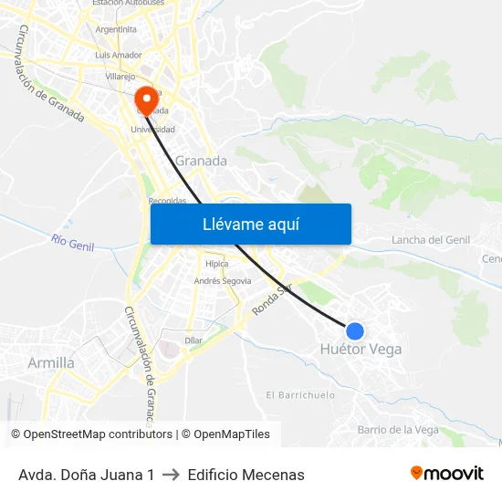 Avda. Doña Juana 1 to Edificio Mecenas map