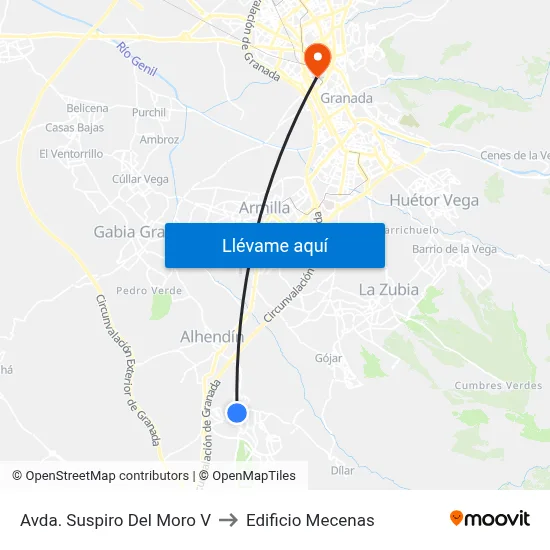 Avda. Suspiro Del Moro V to Edificio Mecenas map