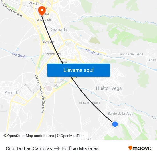 Cno. De Las Canteras to Edificio Mecenas map