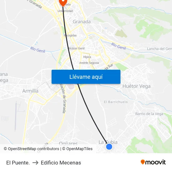 El Puente. to Edificio Mecenas map