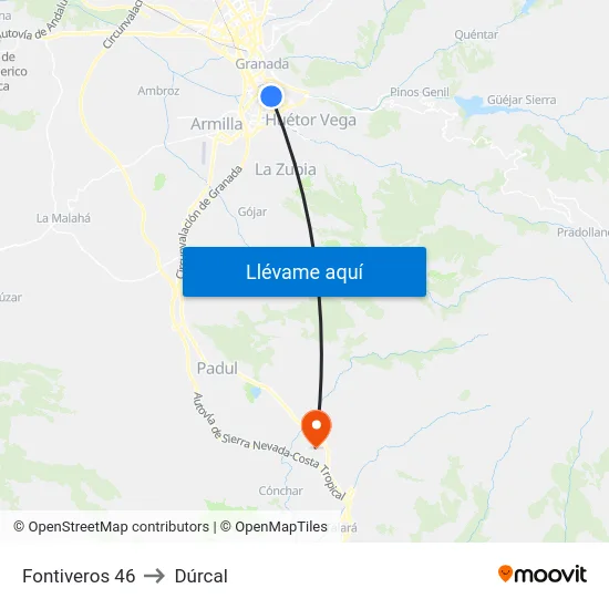 Fontiveros 46 to Dúrcal map