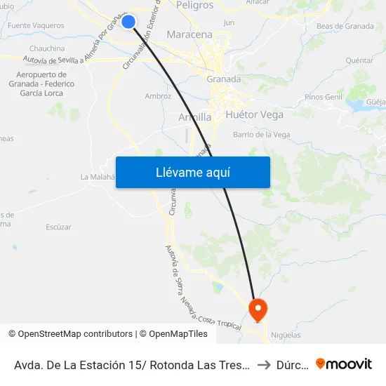 Avda. De La Estación 15/ Rotonda Las Tres C to Dúrcal map