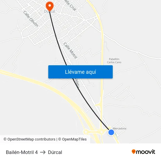 Bailén-Motril  4 to Dúrcal map