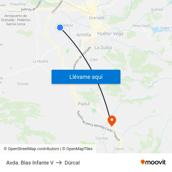 Avda. Blas Infante V to Dúrcal map