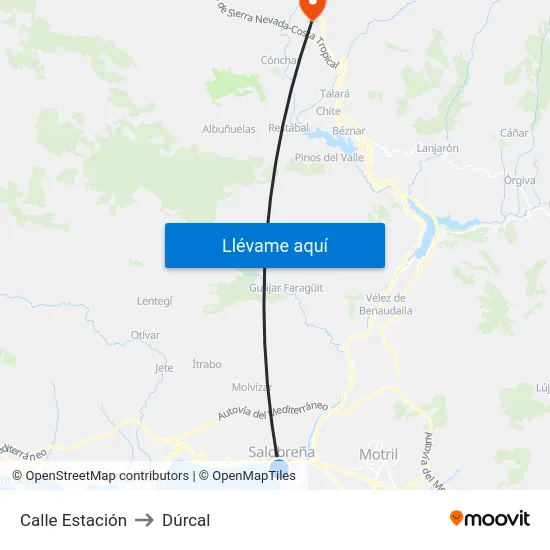 Calle Estación to Dúrcal map