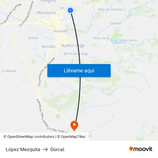 López Mezquita to Dúrcal map
