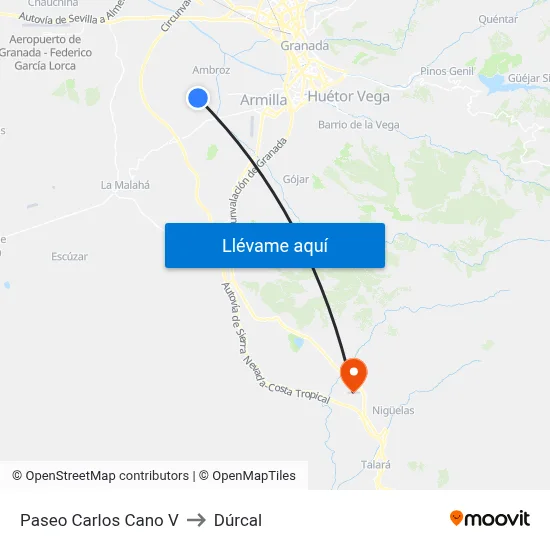 Paseo Carlos Cano V to Dúrcal map