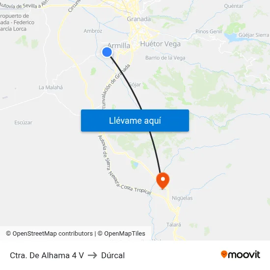 Ctra. De Alhama 4 V to Dúrcal map