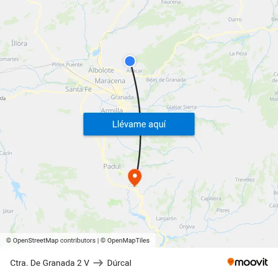 Ctra. De Granada 2 V to Dúrcal map