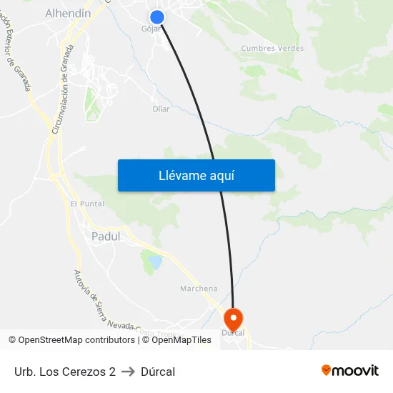 Urb. Los Cerezos 2 to Dúrcal map