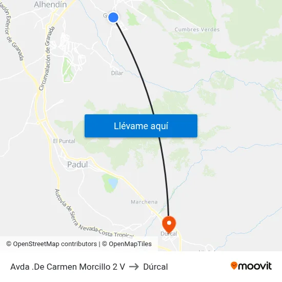Avda .De Carmen Morcillo 2 V to Dúrcal map
