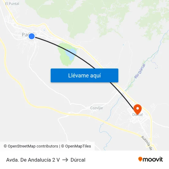 Avda. De Andalucía 2 V to Dúrcal map