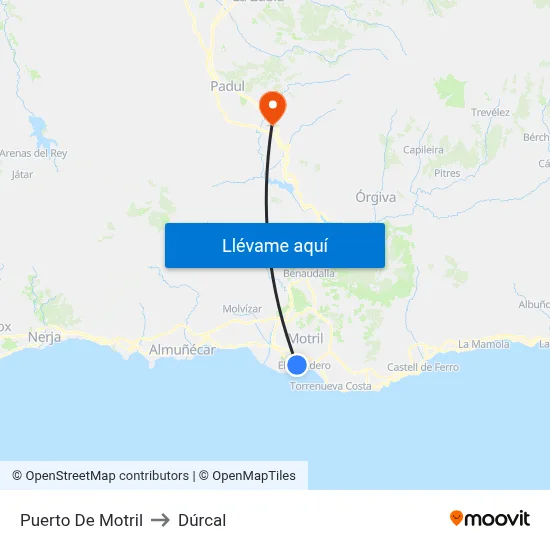 Puerto De Motril to Dúrcal map