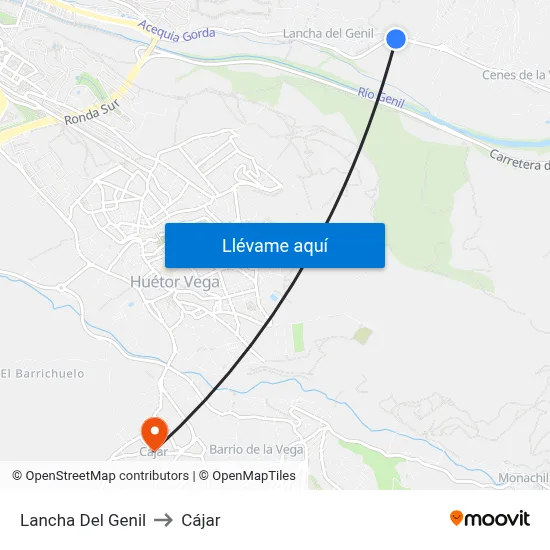 Lancha Del Genil to Cájar map