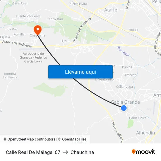 Calle Real De Málaga, 67 to Chauchina map