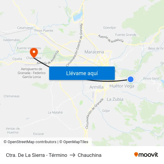 Ctra. De La Sierra - Término to Chauchina map