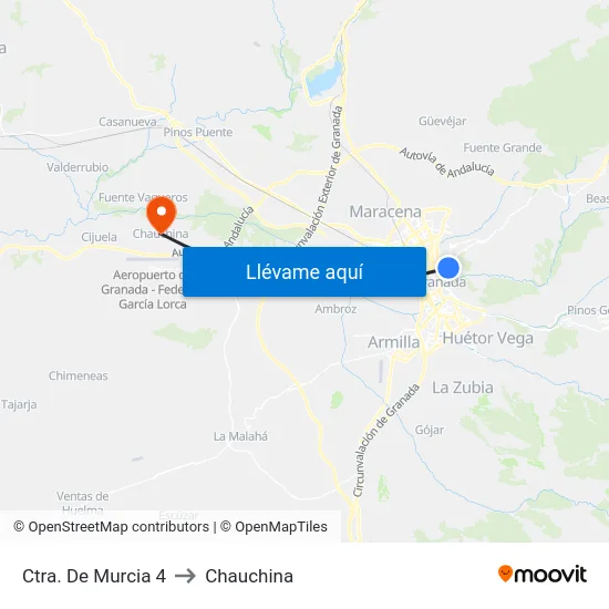 Ctra. De Murcia 4 to Chauchina map