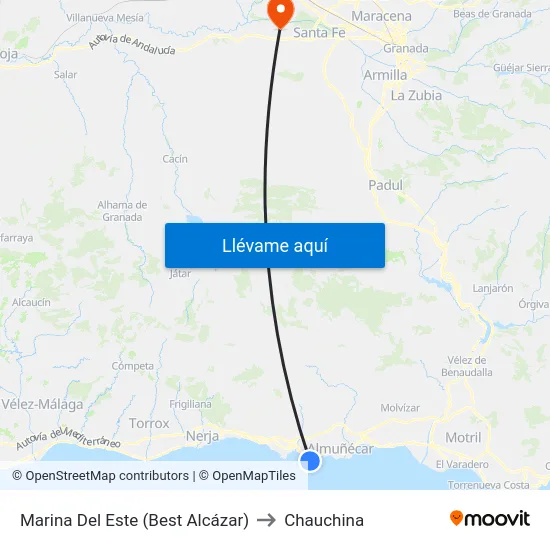 Marina Del Este (Best Alcázar) to Chauchina map