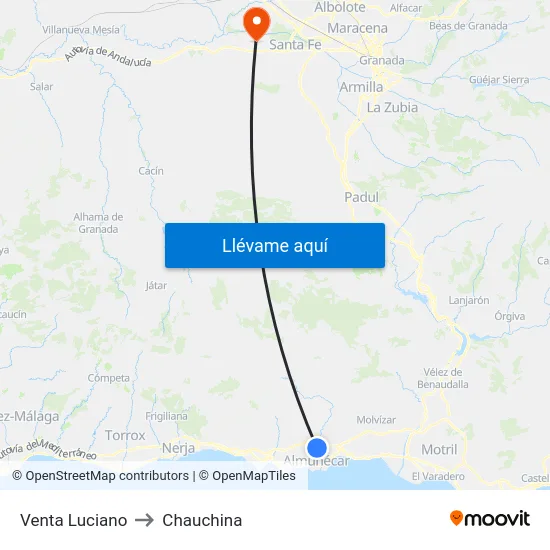 Venta Luciano to Chauchina map