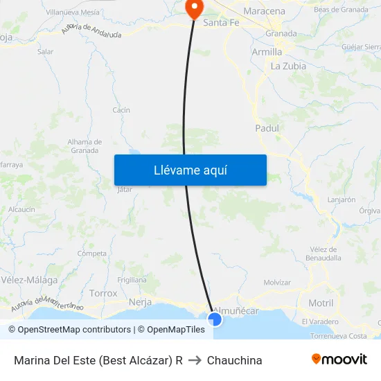 Marina Del Este (Best Alcázar) R to Chauchina map