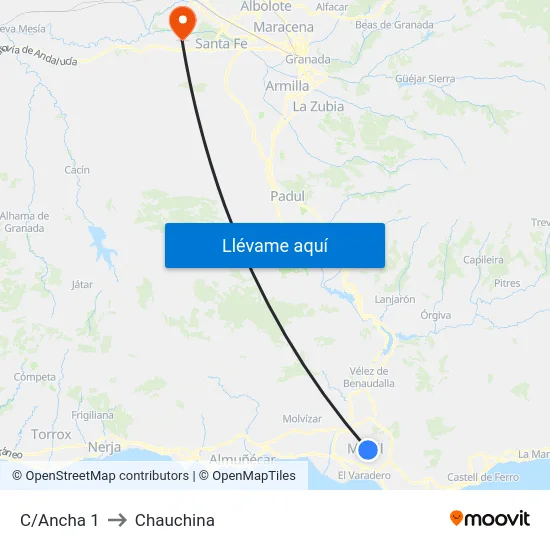 C/Ancha 1 to Chauchina map