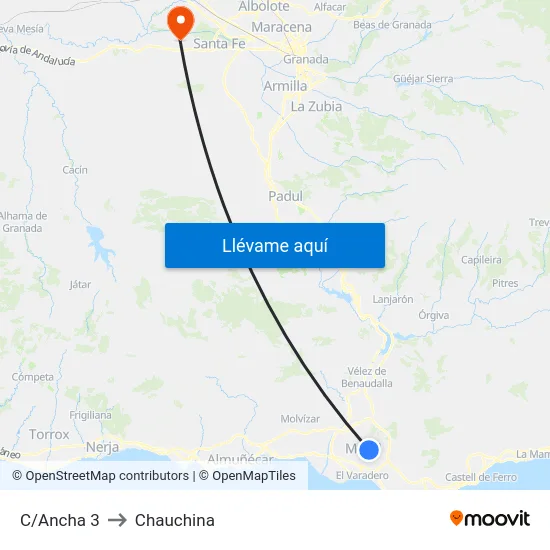 C/Ancha 3 to Chauchina map