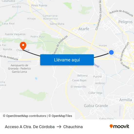 Acceso A Ctra. De Córdoba to Chauchina map