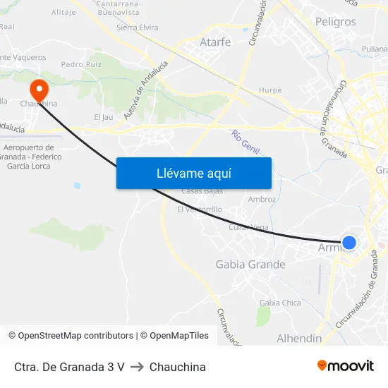 Ctra. De Granada 3 V to Chauchina map