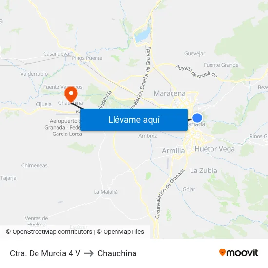 Ctra. De Murcia 4 V to Chauchina map
