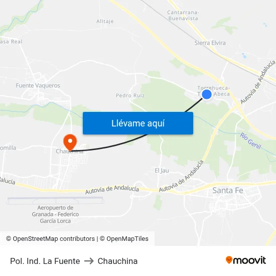 Pol. Ind. La Fuente to Chauchina map