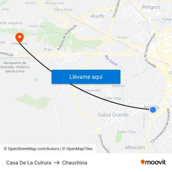 Casa De La Culrura to Chauchina map