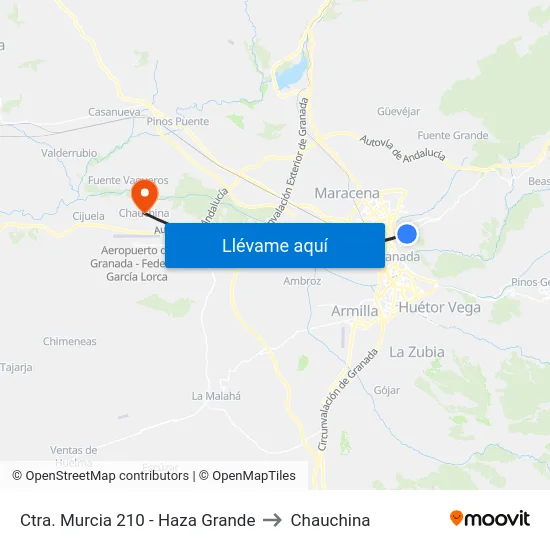 Ctra. Murcia 210 - Haza Grande to Chauchina map