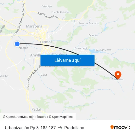 Urbanización Pp-3, 185-187 to Pradollano map