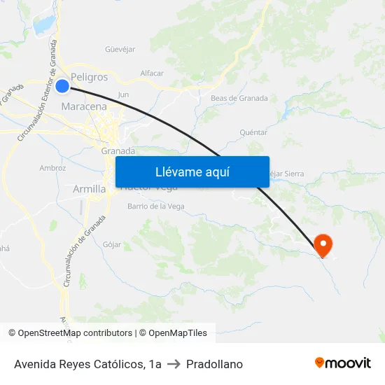 Avenida Reyes Católicos, 1a to Pradollano map