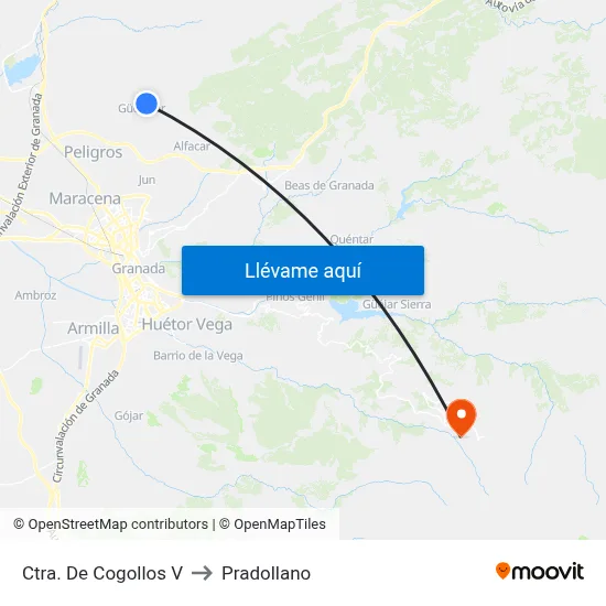 Ctra. De Cogollos V to Pradollano map