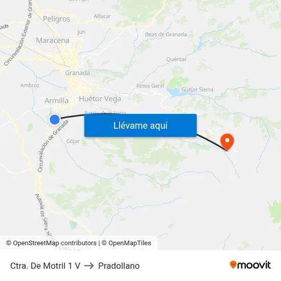 Ctra. De Motril 1 V to Pradollano map