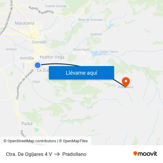 Ctra. De Ogíjares 4 V to Pradollano map