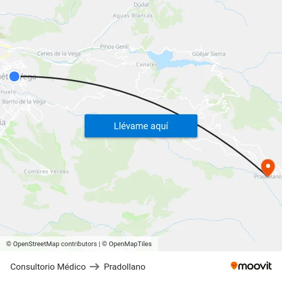 Consultorio Médico to Pradollano map