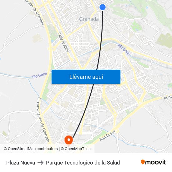 Plaza Nueva to Parque Tecnológico de la Salud map