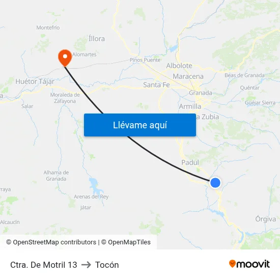 Ctra. De Motril 13 to Tocón map