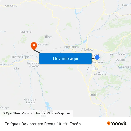 Enríquez De Jorquera Frente 10 to Tocón map