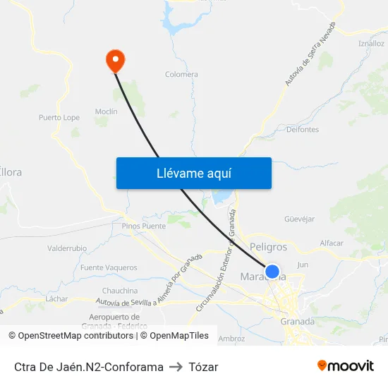 Ctra De Jaén.N2-Conforama to Tózar map